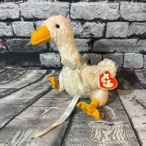 Vintage 1993 Attic Treasure Ty Beanie Babies "Georgette" the Goose Posable Plush